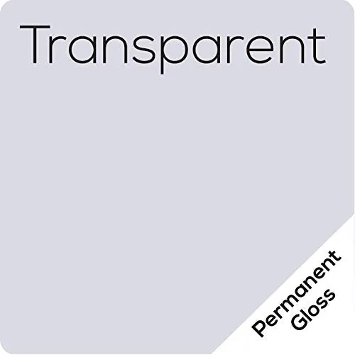 (10 Sheets) Oracal 651 Transparent Adhesive Craft Vinyl for Cricut, Silhouette, Cameo, Craft Cutters, Printers, and Decals - 12" x 12" - Gloss Finish