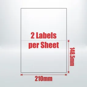 100pcs 2UP A4 Peel & Paste Office Mailing Address Sticker Labels Self Adhesive