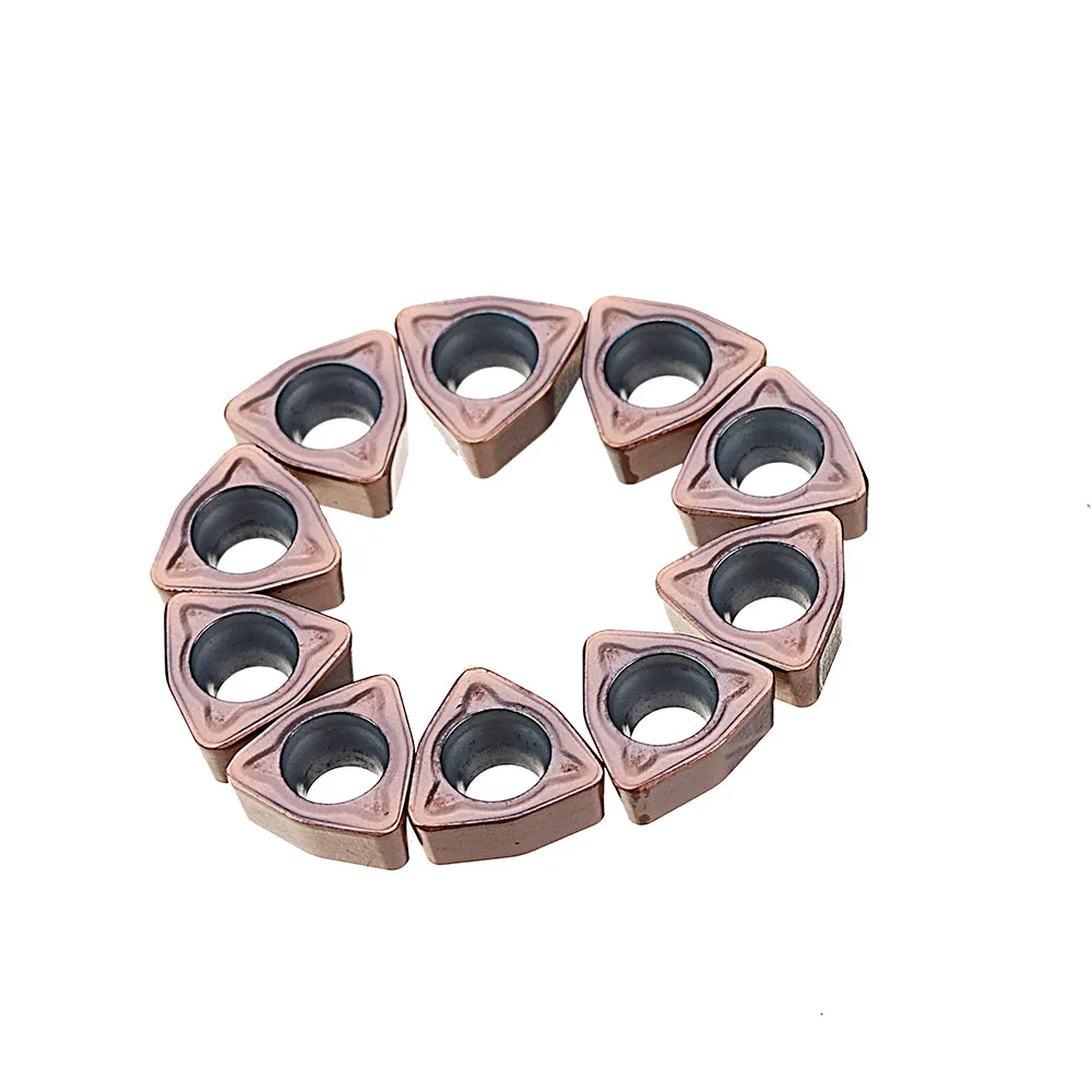10pcs WCMX Carbide Insert Drill Blades - Machifit WCMX030208 Blade Milling Inserts for U-drill