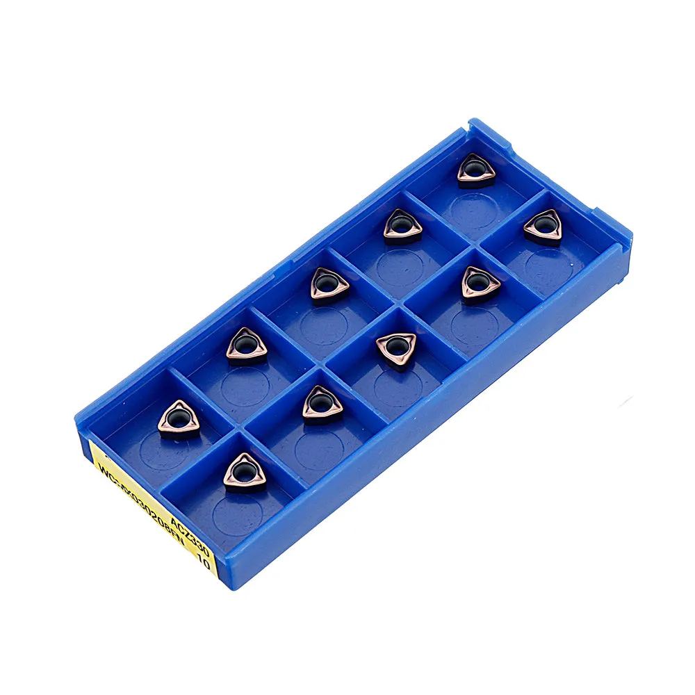 10pcs WCMX Carbide Insert Drill Blades - Machifit WCMX030208 Blade Milling Inserts for U-drill
