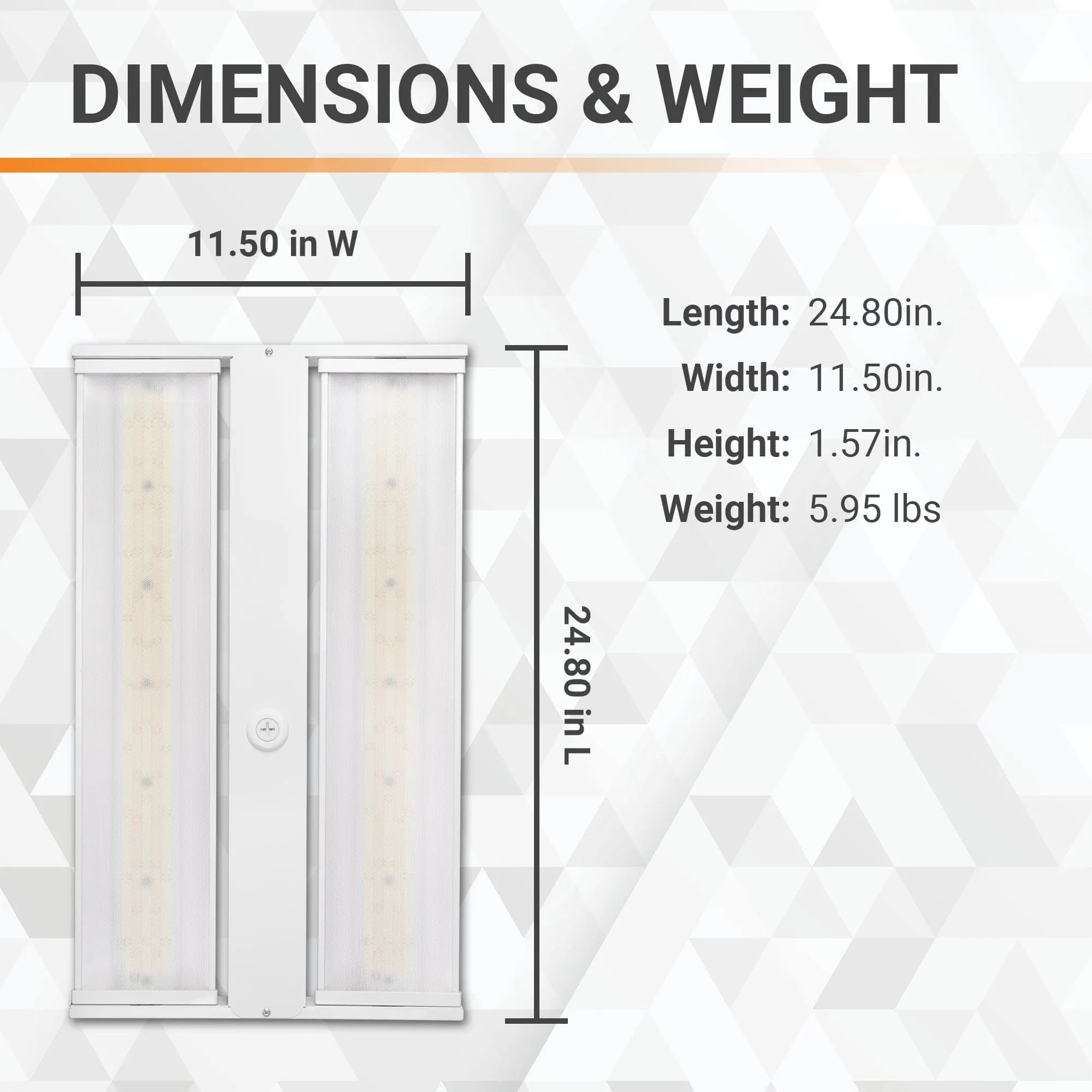 165W/130W/110W LED Linear High Bay with Chain Mount - 4K/5K CCT - 120-277VAC