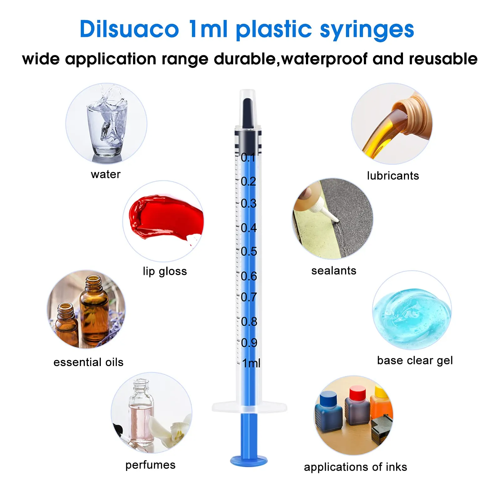 24 Pack 1ml Sringe,Syringe,1ml Plastic Syringe with Measurement,Syringe for liquid,Syringes for lip gloss,Oral syringe,Individually Sealed Syringe for Oral Dental Care, Lab,Plant Hydroponic,Feed Pets
