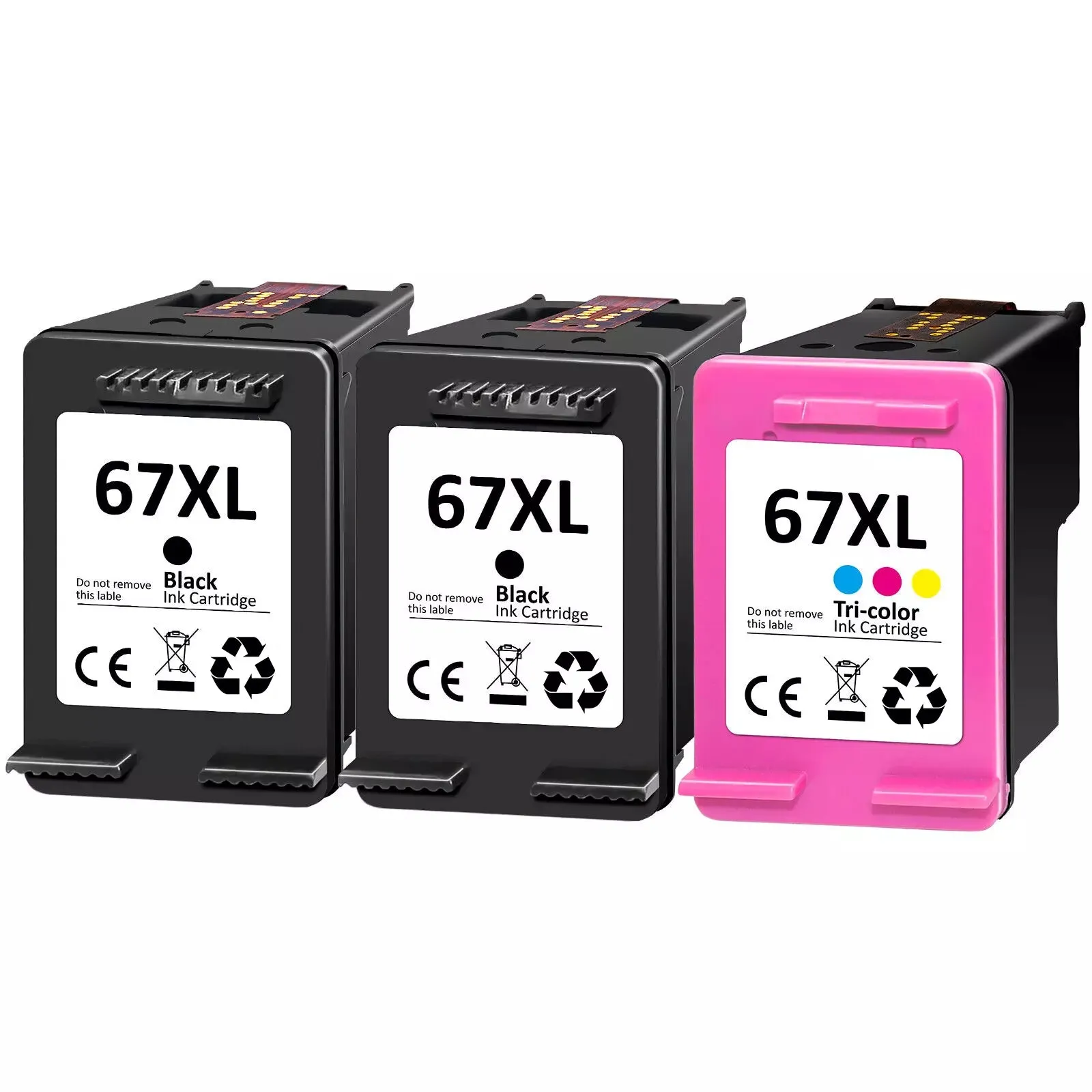 2PK Ink HP 67XL Cartridges for DeskJet 2755e 1255 2732e 2752e Replacement