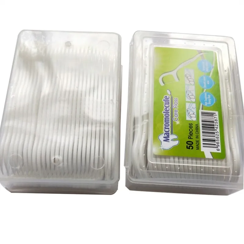 50pcs Dental Floss Flosser Picks Teeth Toothpicks Stick Tooth Clean Oral Care 7.8cm 0ral irrigator