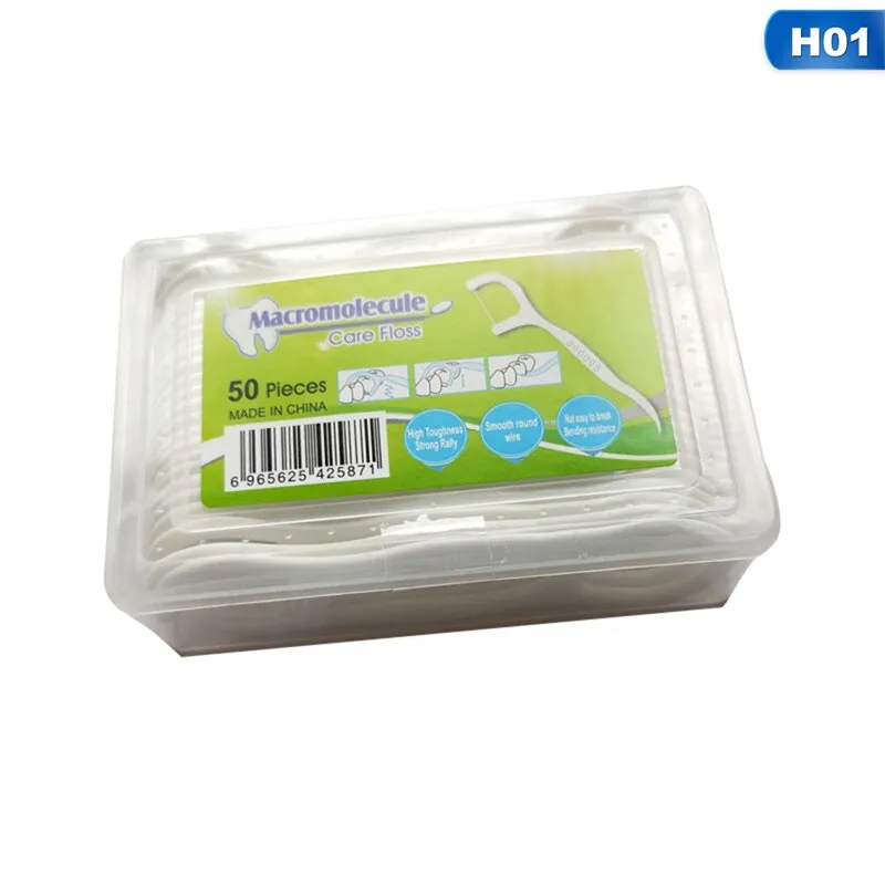 50pcs Dental Floss Flosser Picks Teeth Toothpicks Stick Tooth Clean Oral Care 7.8cm 0ral irrigator