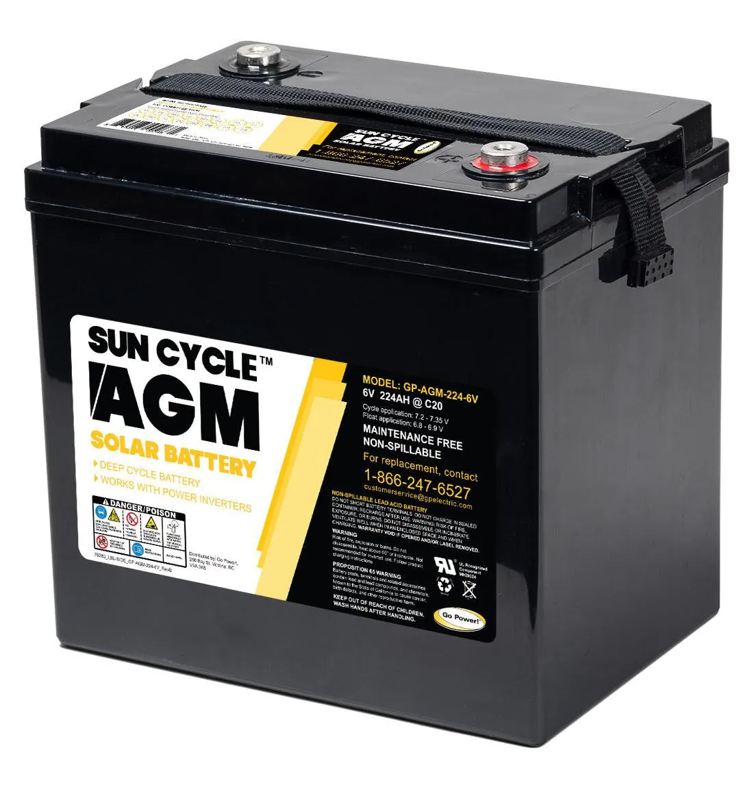 6 Volt Sun Cycle AGM Solar Battery