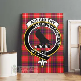 Abernethy Tartan Canvas Print Wall Art with Family Crest