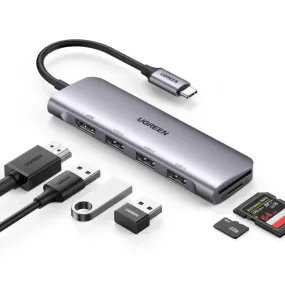 Adapter HUB UGREEN CM511 USB-C to HDMI, 3x USB-A 3.0, SD/TF CM511 - 20956A