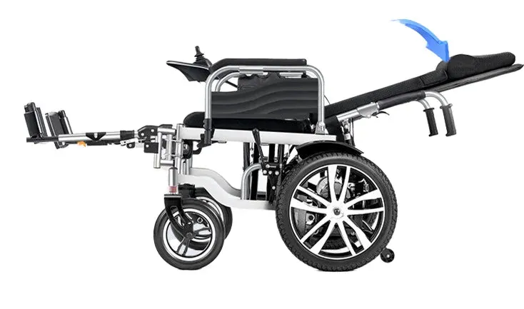 Adjustable High-Backrest Aluminum Alloy Electric Wheelchair for Disabled with Manned Riding I Model M667122B