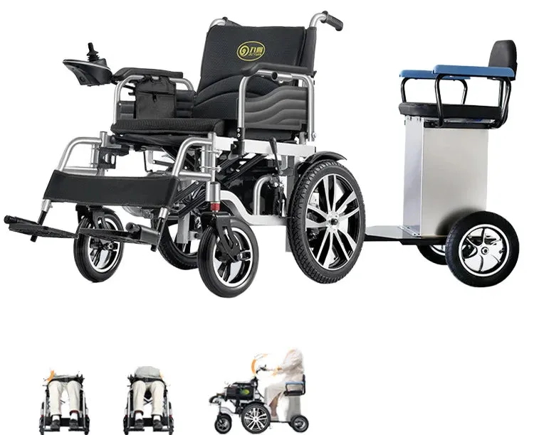 Adjustable High-Backrest Aluminum Alloy Electric Wheelchair for Disabled with Manned Riding I Model M667122B
