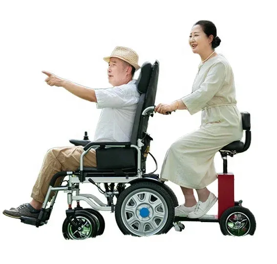 Adjustable High-Backrest Aluminum Alloy Electric Wheelchair for Disabled with Manned Riding I Model M667122B