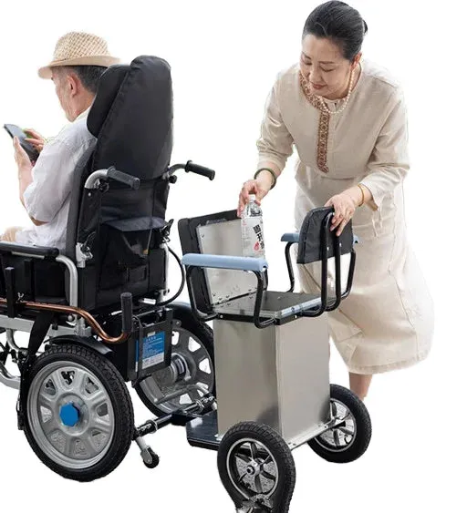 Adjustable High-Backrest Aluminum Alloy Electric Wheelchair for Disabled with Manned Riding I Model M667122B