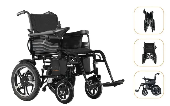 Adjustable High-Backrest Aluminum Alloy Electric Wheelchair for Disabled with Manned Riding I Model M667122B