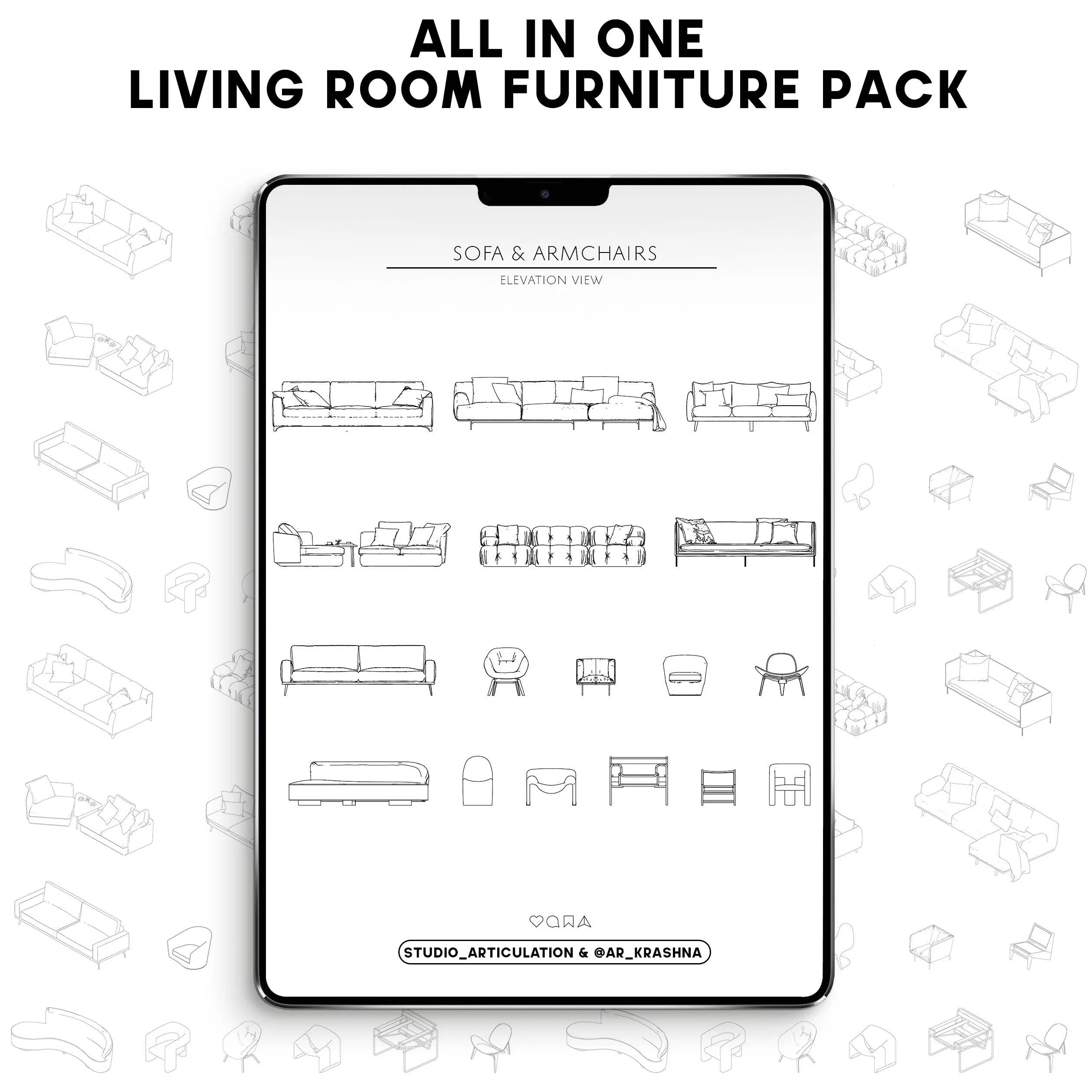 All In One Living Room Furniture Pack