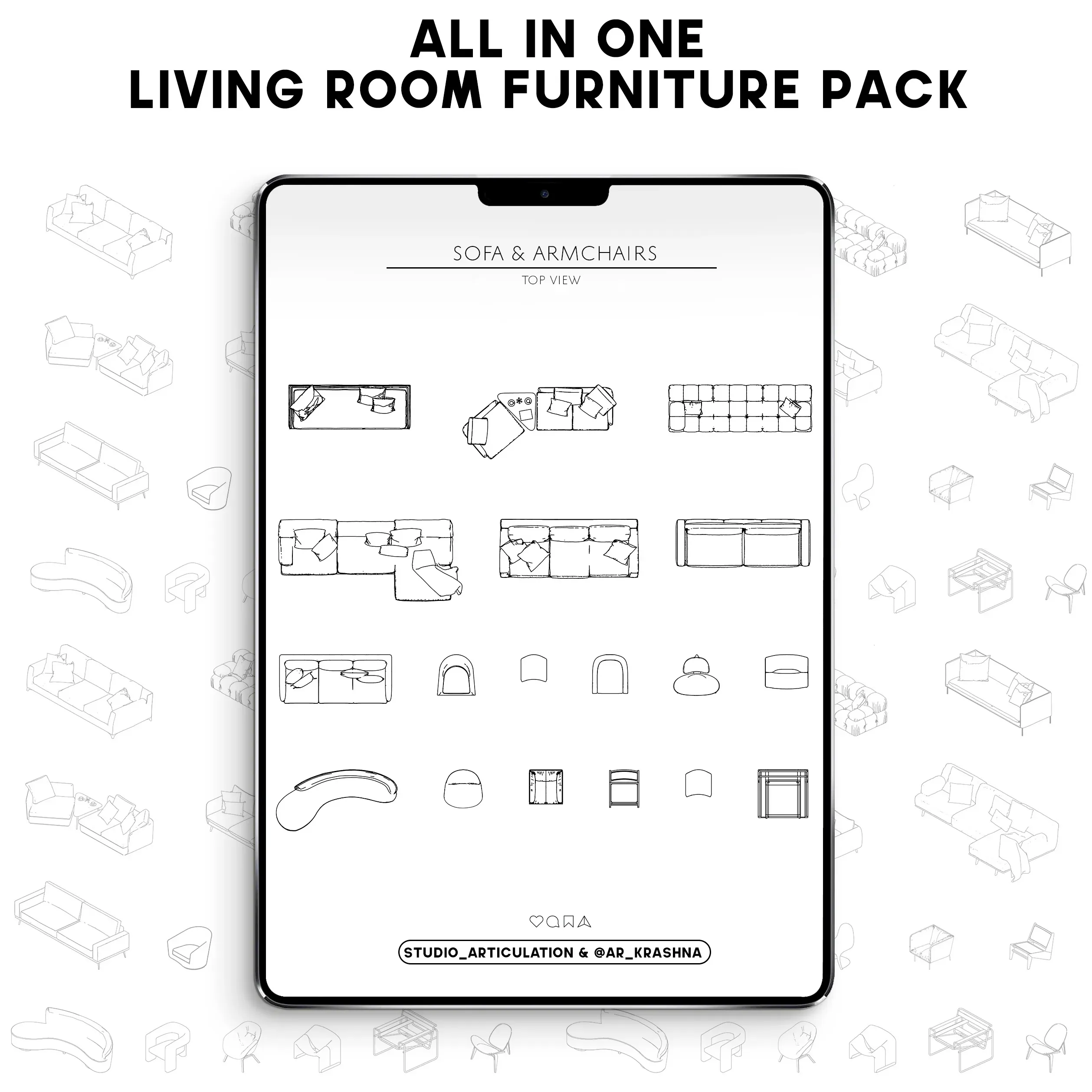 All In One Living Room Furniture Pack