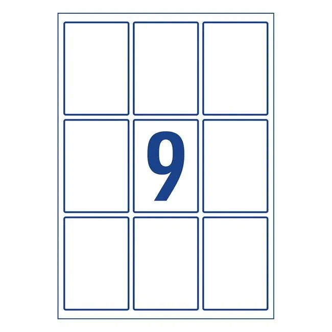 Avery Label L7108REV Rectangular White 9up 10 Sheets