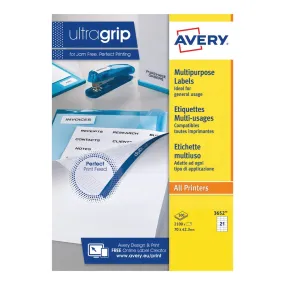Averyl Multipurpose Lbl 21tv 100 Sht Wht