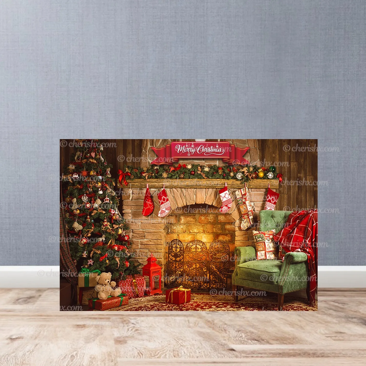 Backdrop for Christmas Party - Flex banner