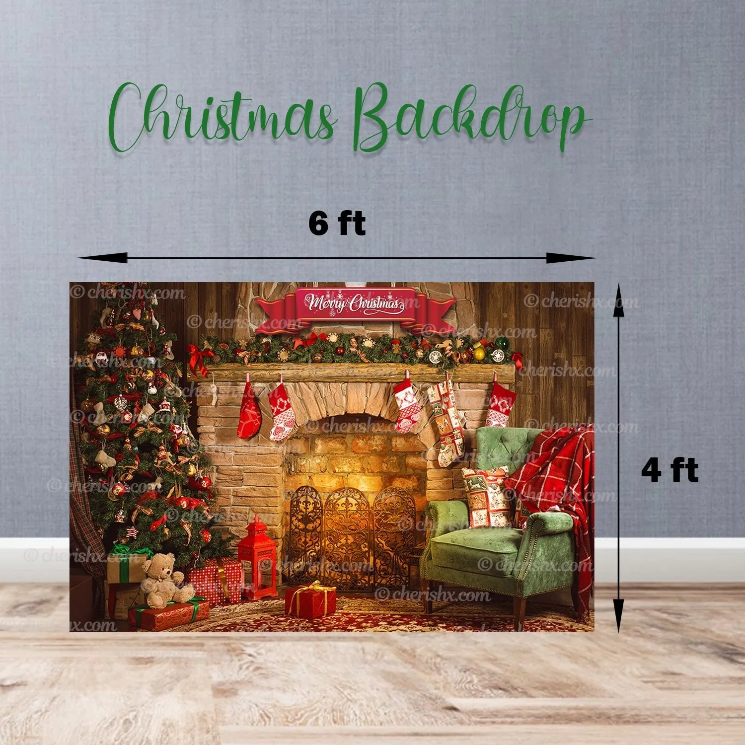Backdrop for Christmas Party - Flex banner
