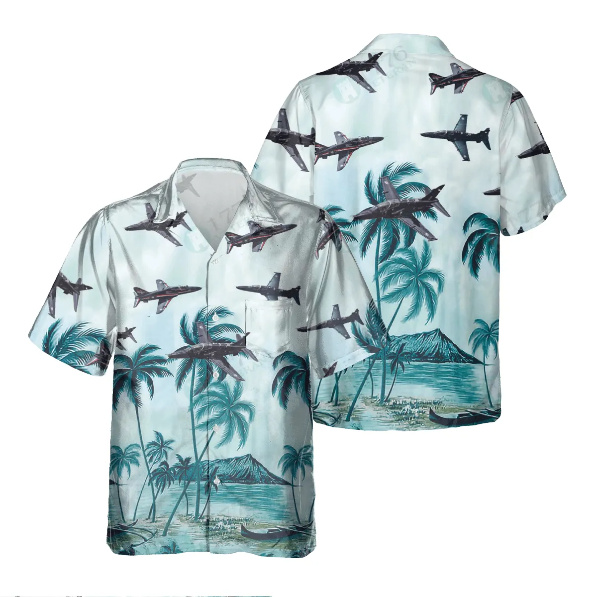 BAE SYSTEMS HAWK Pocket Hawaiian Shirt, Hawaiian Shirt for Men Dad Veteran, Patriot Day