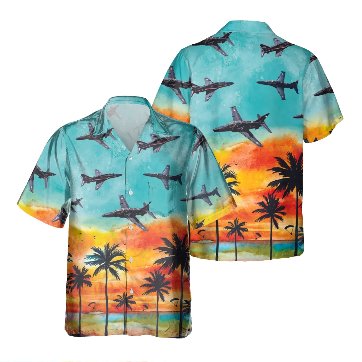 BAE SYSTEMS HAWK Pocket Hawaiian Shirt, Hawaiian Shirt for Men Dad Veteran, Patriot Day