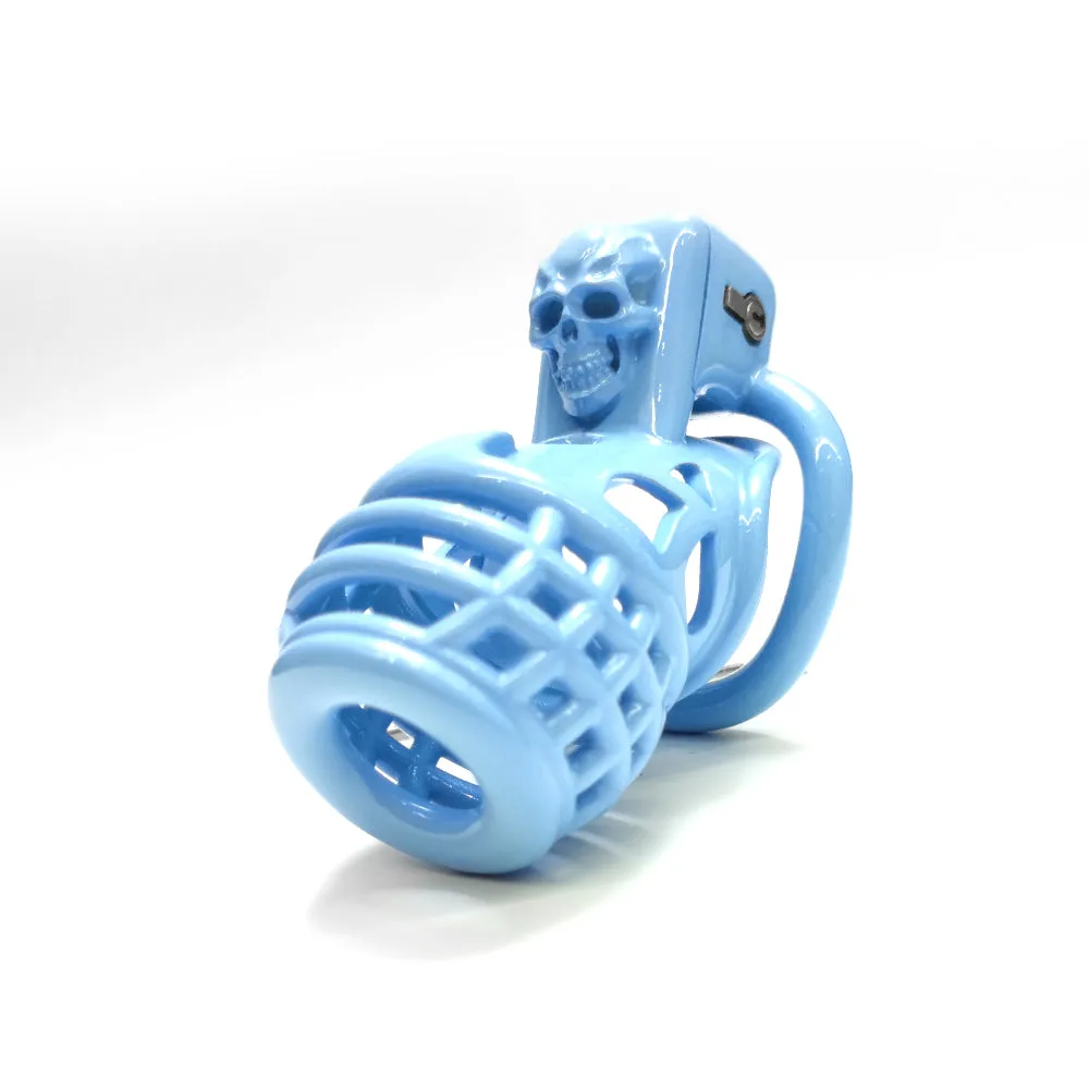 BDSM Evil Blue Chastity Cage Devices