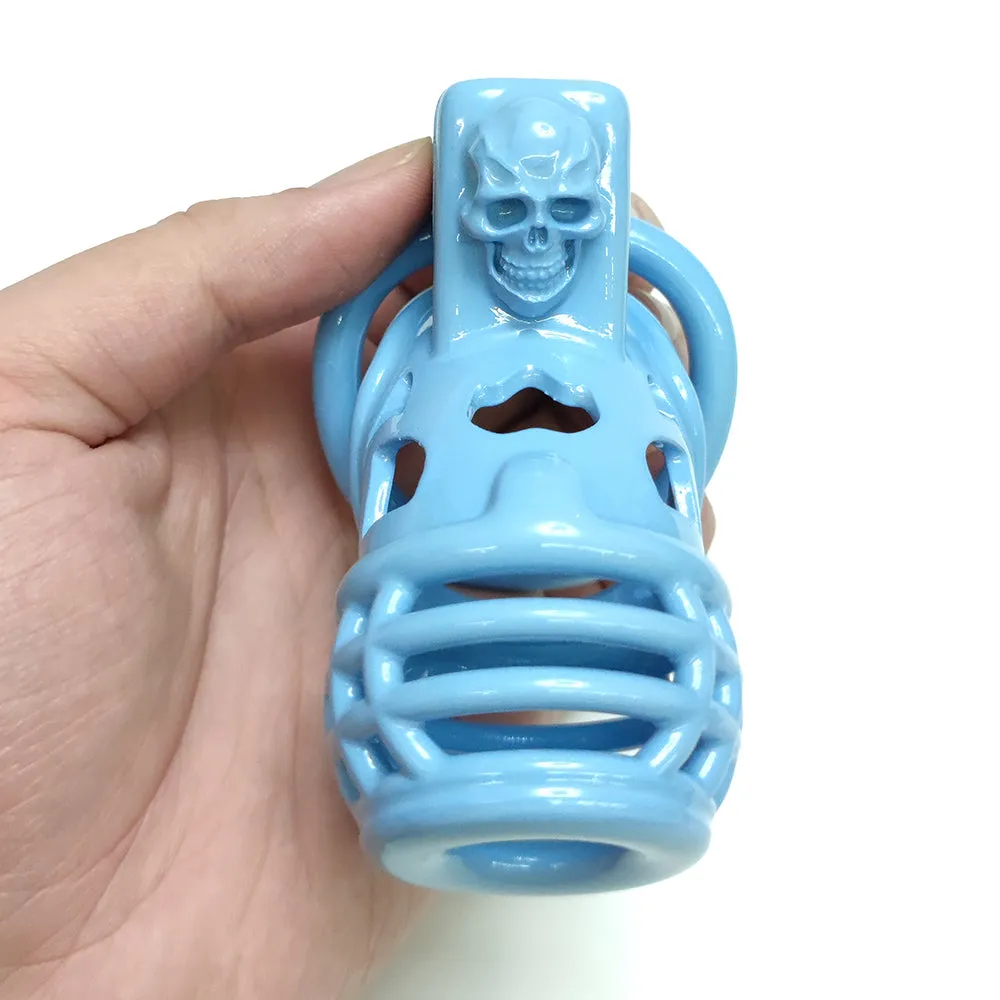 BDSM Evil Blue Chastity Cage Devices