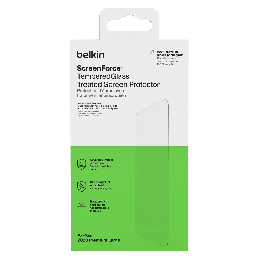 Belkin Glass Screen Protector with EZ Tray for Apple iPhone 15 Pro Max by Belkin