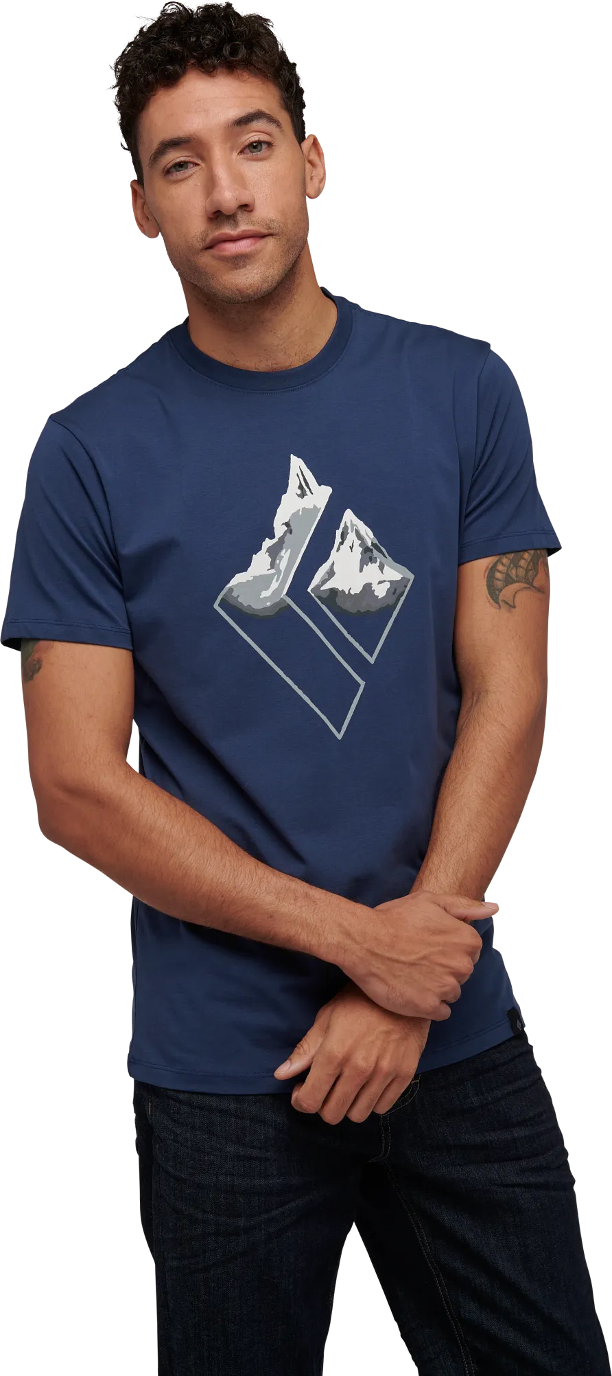 Black Diamond Men&#x27;s Mountain Logo Shortsleeve Tee Ink Blue | Buy Black Diamond Men&#x27;s Mountain Logo Shortsleeve Tee Ink Blue here | Outnorth