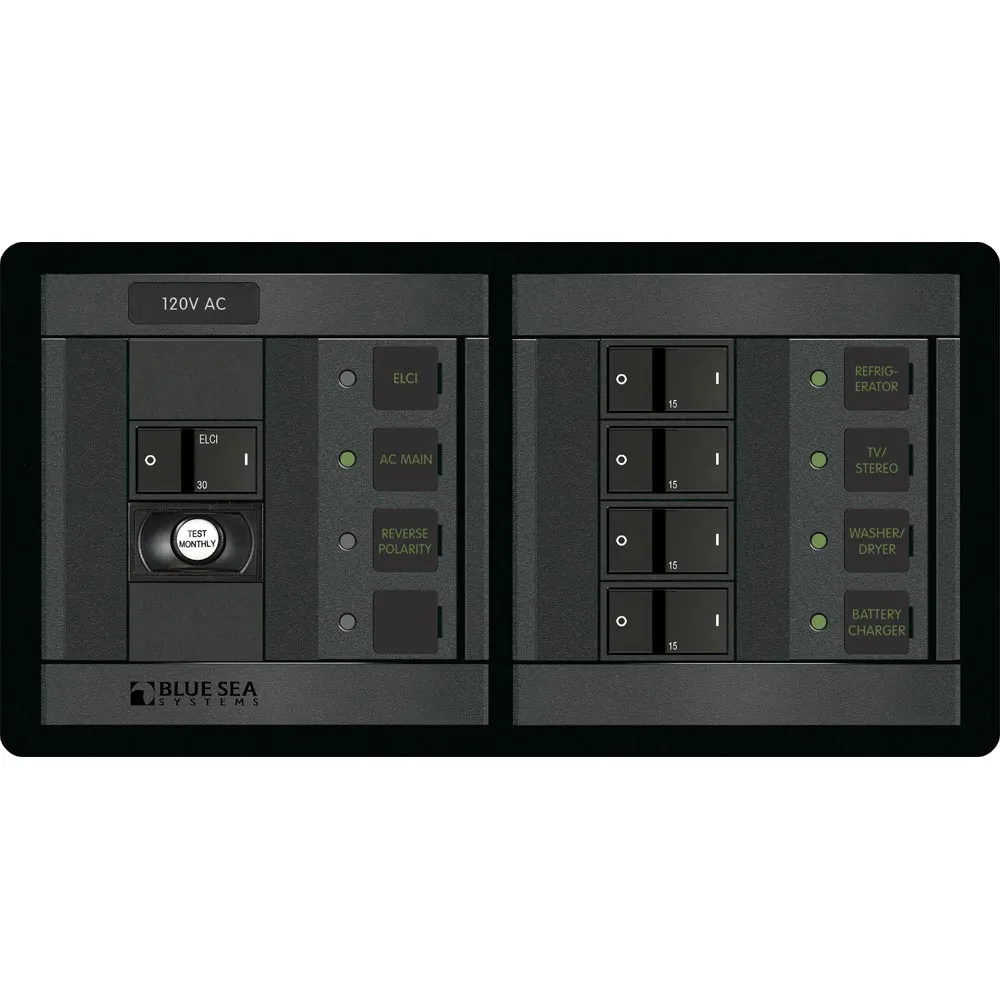 Blue Sea 1193 ELCI Main 30A Double Pole   4 Positions Horizontal