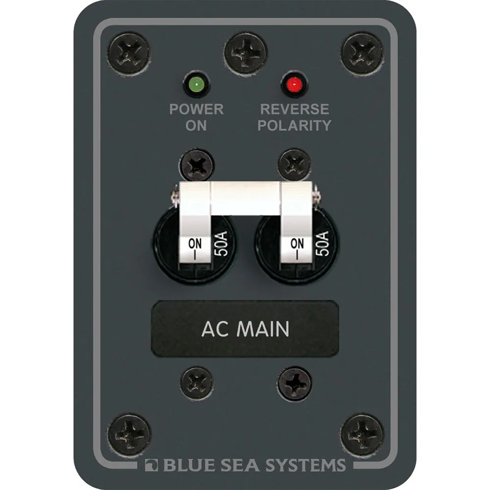 Blue Sea 8079 AC Main Only Circuit Breaker Panel - White Switches