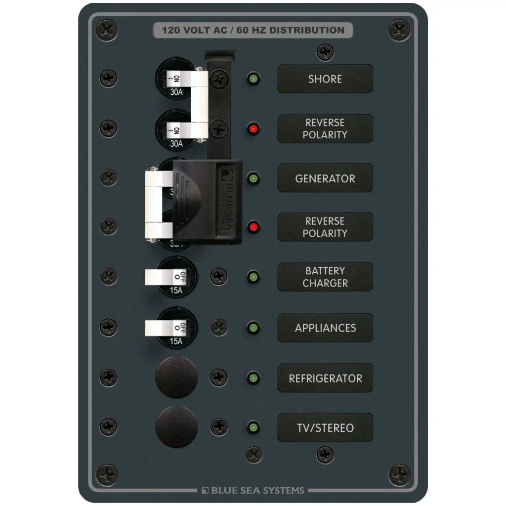 Blue Sea System AC 2 Sources   4 Positions Panel