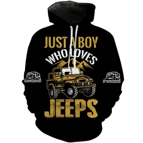Boy who loves Jeep - Hoodie