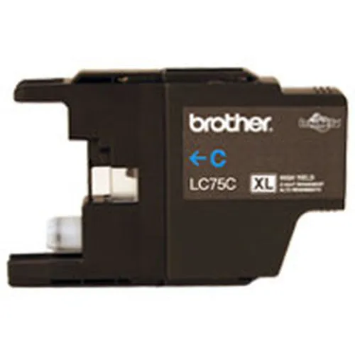 Brother Genuine High Yield Cyan Ink Cartridge, 600 Pages - LC75C