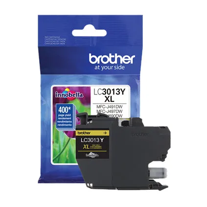 Brother Genuine High-Yield Yellow Ink Cartridge, 400 Pages - LC3013Y