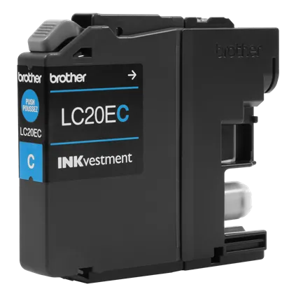 Brother Genuine INKvestment Super High-Yield Cyan Ink Cartridge, 1200 Pages - LC20EC