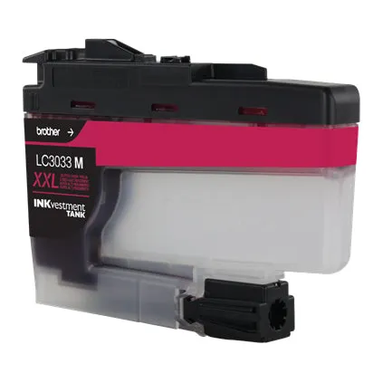 Brother Genuine INKvestment Super High-Yield Magenta Tank Ink Cartridge, 1500 Pages - LC3033M