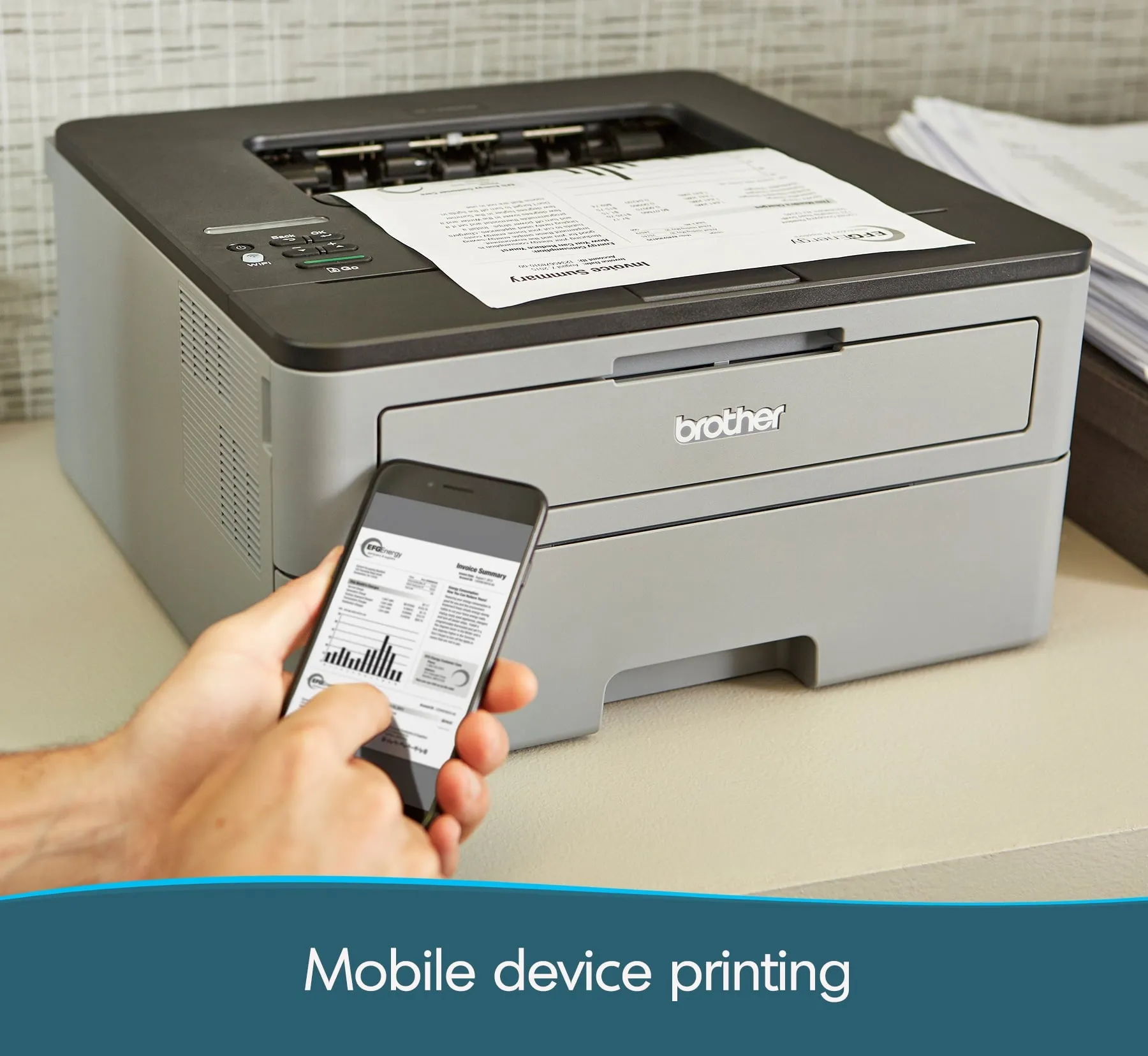 Brother HL-L2350DW Monochrome Compact Laser Printer with Wireless and Duplex Printing