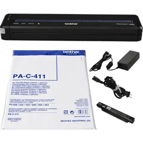 Brother PJ-763 Mobile Portable Printer Bundle Starter Pack Set Battery Adaptor Paper