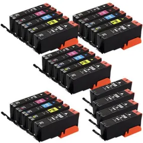 Canon PGI-250XL & CLI-251XL Ink Cartridges Set of 24 (8x Large Black PGI250XL & 4x Each Color CLI251XL) - Compatible