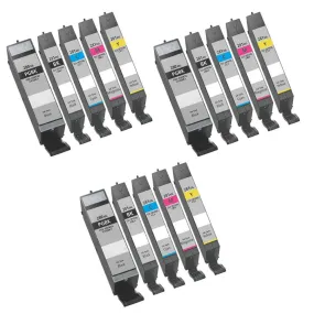 Canon PGI-280XXL & CLI-281XXL Compatible Ink Cartridges Set, 15 Super High Yield Color pack, (3x Pgi-280XXL Black   3x each cli-281XXL Black,Cyan,Magenta,Yellow)
