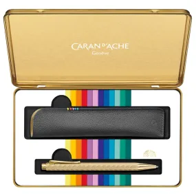 CARAN d'ACHE ECRIDOR SUNLIGHT Gift Set, Ballpoint Pen & Leather Case - Limited Edition