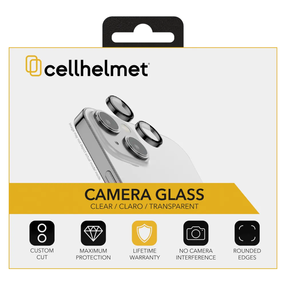 Cellhelmet Tempered Glass Camera Screen Protector for Apple iPhone 15 / iPhone 15 Plus by Cellhelmet