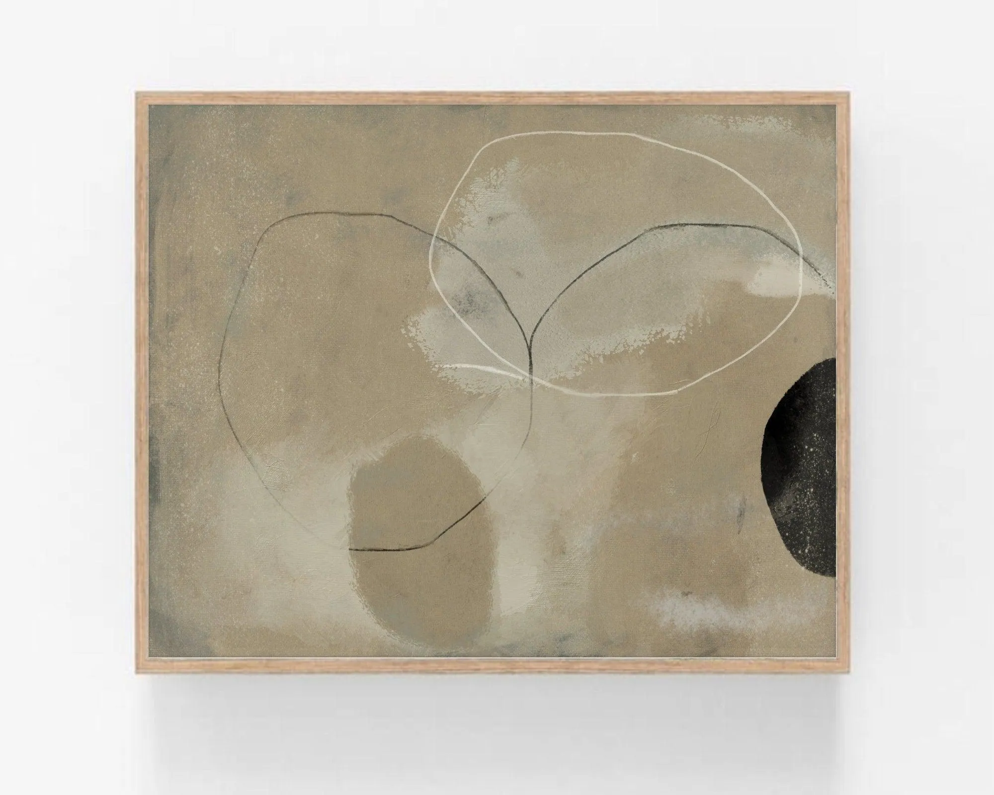 Circles and lines scandinavian wallart minimalist apartment decor, Abstract painting Digital download