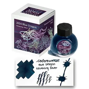 Colorverse 2024 Special Series Bottled Ink in Blue Dragon Glistening Silver - 15mL