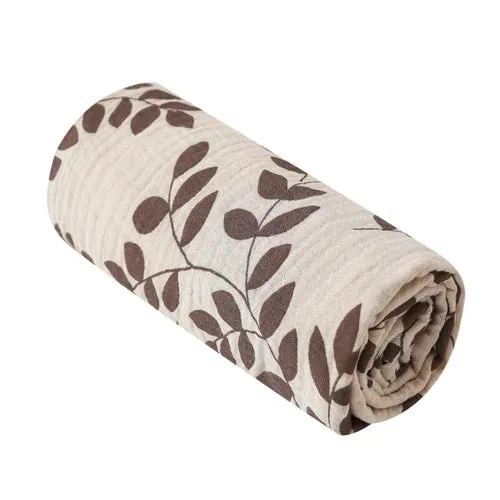Cotton Swaddle Blanket Baby Blanket Solid Color Floral Print Muslin