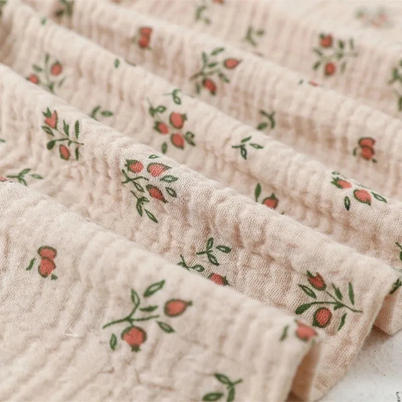 Cotton Swaddle Blanket Baby Blanket Solid Color Floral Print Muslin