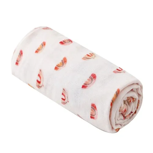 Cotton Swaddle Blanket Baby Blanket Solid Color Floral Print Muslin