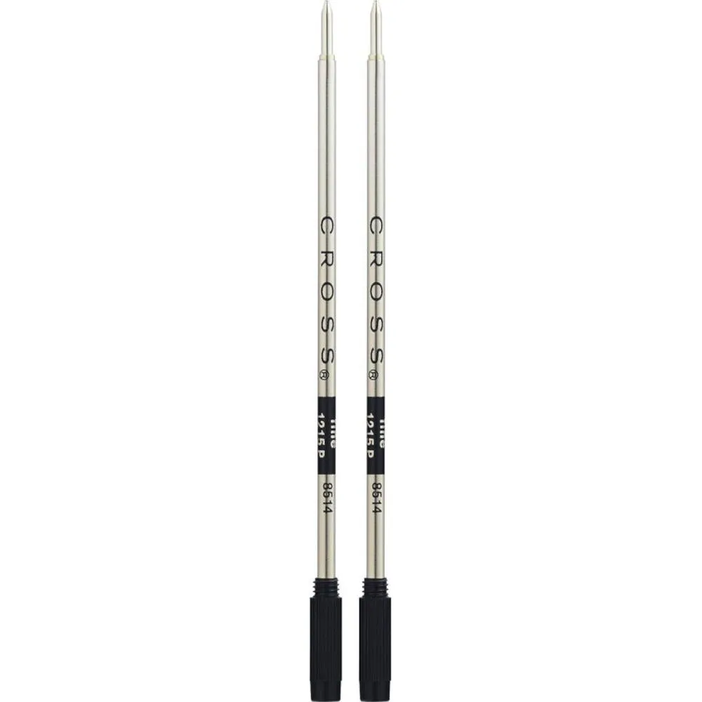 Cross Ballpoint Pen Refill, Fine Black 2pk