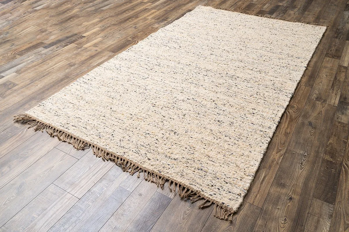 Crust Raw Carded Wool Handwoven Dhurry